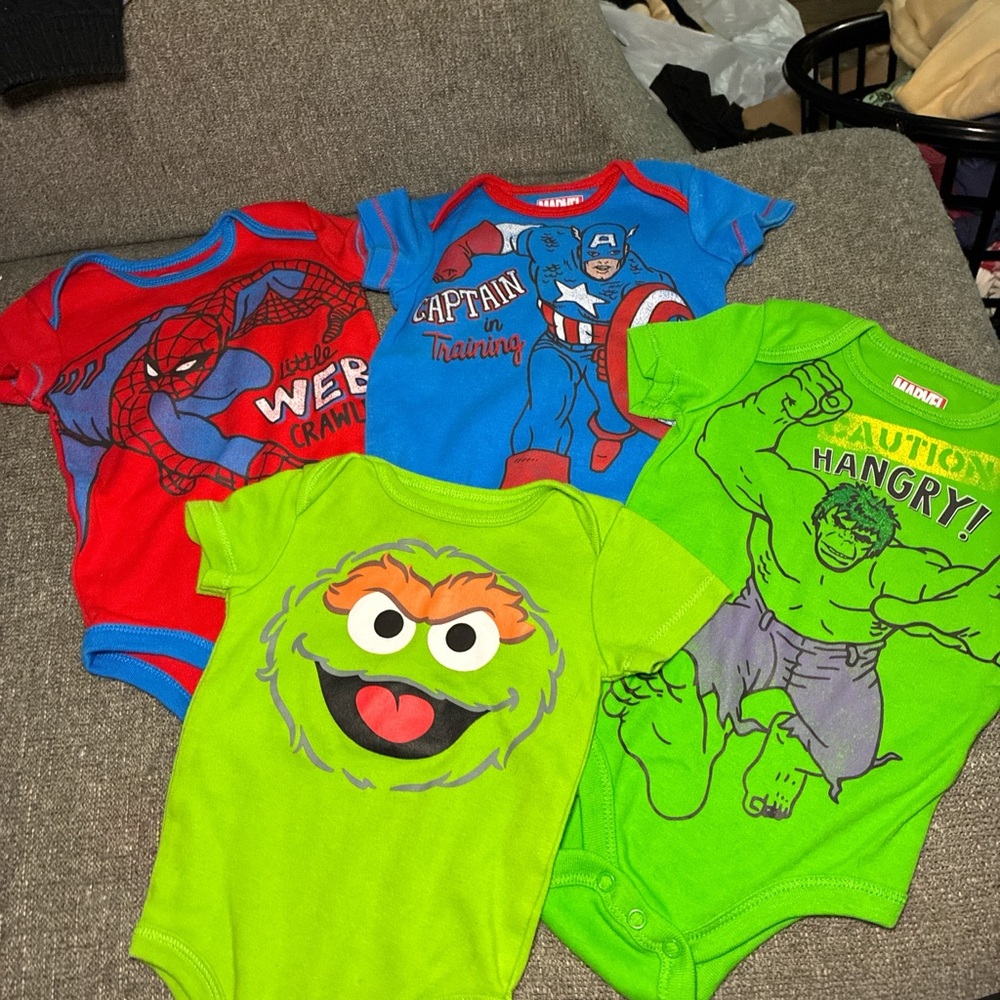 Superhero Baby Onesies Set